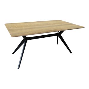 Комплект маса и кресла Noor Black и маса Ezali Sonoma 160x90x75см комплект от 7 части