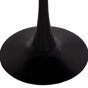 Комплект маса и столове 5 части Brolin Hm21191 Mdf плот-метални крака-кадифе-черен