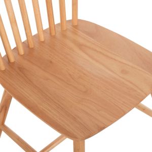 Table and chairs set 5 pieces Lucien Hm21183 Mdf top and beech wood in natural color