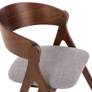 Table and Chair Set 5 Pieces Nekker Hm21340.01 Square Mdf Table - Rubber Wood and Fabric Chairs