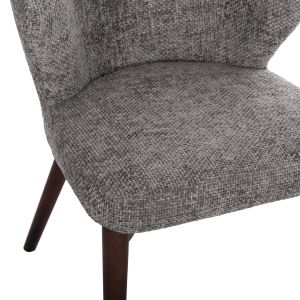5-piece Orbiter table and chairs set Sm21226 ceramic top - gray fabric