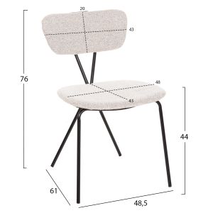 Комплект маса и столове 5 части Raven Hm21067.02 керамичен плот, черен мрамор - метал