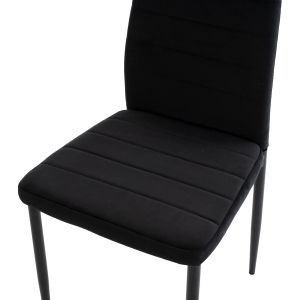 Комплект маса и столове 5 части Raven Hm21224.02 керамичен плот черен мрамор - черно кадифе