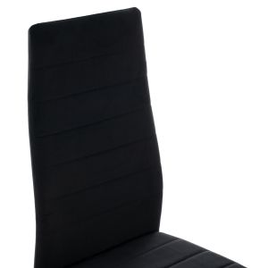 Комплект маса и столове 5 части Raven Hm21224.02 керамичен плот черен мрамор - черно кадифе