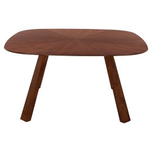 Table and Chair Set 5 Pieces Riner Hm21340 Square Mdf Table - Rubber Wood and Fabric Chairs