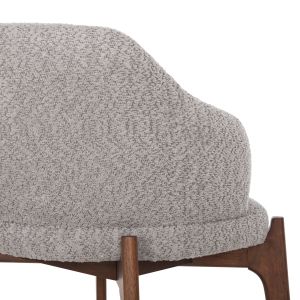 Table and chairs set 7 pieces Abai Hm21338.02 Mdf table - chairs with boucle fabric