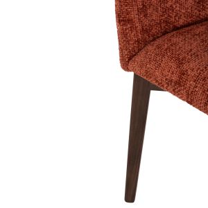 Table and chairs set 7 pieces Empire Sm21229 ceramic top - orange fabric
