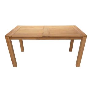 Table and chairs set 7 pieces Granny-pablo teak wood in natural beige shade 160x90x76cm