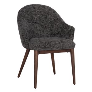 Table and chairs set 7 pieces Horizon Sm21233 ceramic top - walnut veneer legs