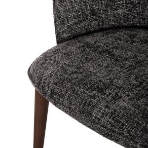 Table and chairs set 7 pieces Horizon Sm21233 ceramic top - walnut veneer legs