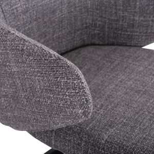 Table and chairs set 7 pieces Memnon Sm21240 ceramic top - gray fabric