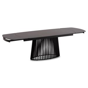 Table and chairs set 7 pieces Memnon Sm21240 ceramic top - gray fabric