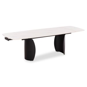 Table and chairs set 7 pieces Obsession(m) Sm21228 ceramic top - black metal