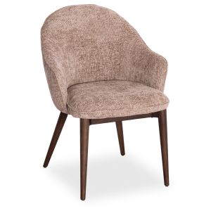 7-piece Orbiter(l) table and chairs set Sm21227 ceramic top-brown fabric