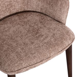 7-piece Orbiter(l) table and chairs set Sm21227 ceramic top-brown fabric