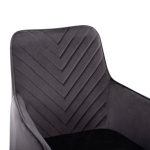 Комплект маса и столове 7 части Raven Hm21070.03 с керамичен плот - 4 стола и 2 фотьойла, сиви