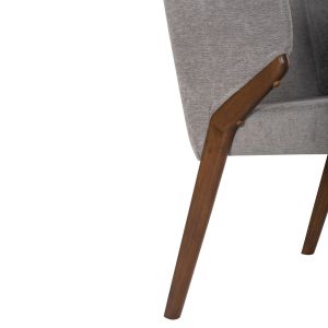 Table and Chair Set 7 Pieces Riner Hm21338 Mdf Table - Rubber Wood and Fabric Chairs