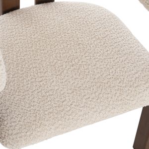 Table and chairs set 7 pieces Zarra Hm21338.01 Mdf table - chairs with boucle fabric