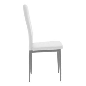 Комплект маса и столове Natali-parker от 5 части, цвят Mdf, бяло-естествени крака, 120x80x76см