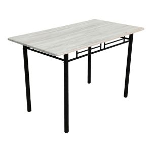 TABLE AND CHAIRS SET ROZA 5 PIECES SONOMA MDF AND BLACK METAL LEGS 110X60X75CM