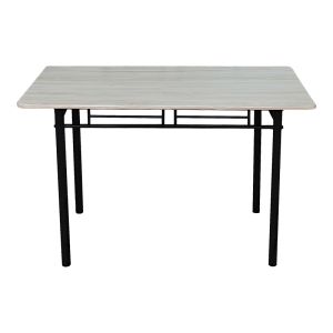 TABLE AND CHAIRS SET ROZA 5 PIECES SONOMA MDF AND BLACK METAL LEGS 110X60X75CM