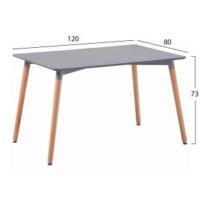 Table and chair set 5 pieces Anais Hm21176 Mdf tops in gray - Pp &amp;amp;amp; Pu in gray