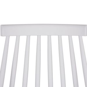 Table and chair set 5 pieces Minimal Hm21172 Mdf top in white - frames in natural wood color