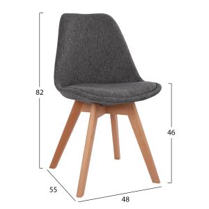 Комплект маси и столове 5 части Vegas Hm21177 Mdf плот в сиво - плат в сиво