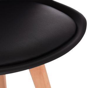 Комплект маси и столове 5 части Vegas Hm21185 Mdf плот в черно - крака от бук