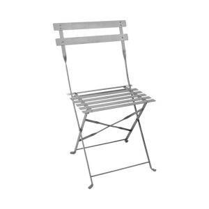 Set of metal garden table with 2 chairs Rollin gray color 60x70cm