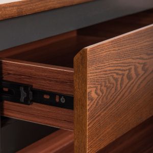 Set of 2 desks and TV cabinets Been Hm21344 MDF with walnut veneer