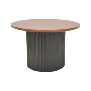 Комплект от 2 холни маси Dovel от Mdf, орехово-черен цвят