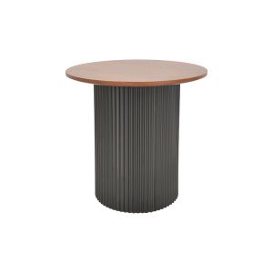 Комплект от 2 холни маси Dovel от Mdf, орехово-черен цвят