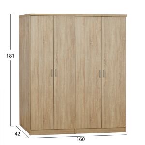 Комплект от 2 части гардероб 4 врати Sonama 160x42x181 Hm11352,02