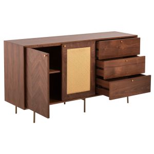 Set of 2 TV cabinets Meen Hm21343 MDF with walnut veneer