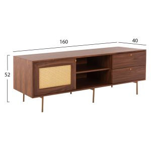 Set of 2 TV cabinets Meen Hm21343 MDF with walnut veneer