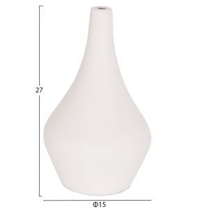 Комплект от 3 декоративни вази Deni Hm21141 фибро цимент в бяло