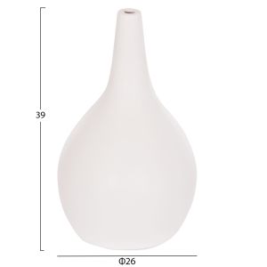 Комплект от 3 декоративни вази Deni Hm21141 фибро цимент в бяло