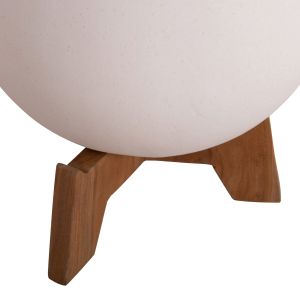 Set of 3 pots with teak bases Tryll Hm4681.02 fiber cement in white