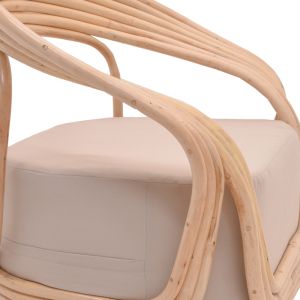 3-piece Radictive-siderty rattan set in natural color