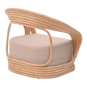 3-piece Radictive-siderty rattan set in natural color