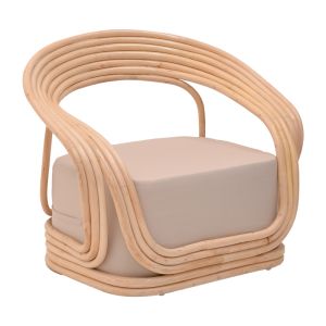 3-piece Radictive-siderty rattan set in natural color