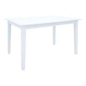 Комплект от 5 части, трапезна маса Mabor-york, бяло дърво, 120-150x80x73.8 см