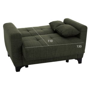 Комплект разтегателни дивани 3 и 2 места в тъмно зелено Hm11748,05