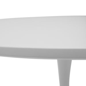 Комплект с трапезна маса Aurora-balou от 5 Pp-mdf в бял цвят D100x75cm