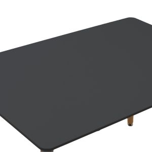 Комплект с трапезна маса Ezra-natali от 5 Pp-mdf в черно-натурален цвят 120x80x76см