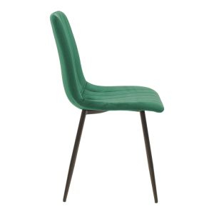 Balou-parker dining table set and 5 chairs Mdf black-green D100x73cm