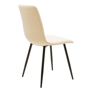 Balou-parker dining table set and 5 chairs made of Mdf, black-beige, D100x73cm