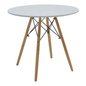Комплект трапезарна маса Julita-noor от 3 части Mdf черно-натурален цвят крака 80x73см