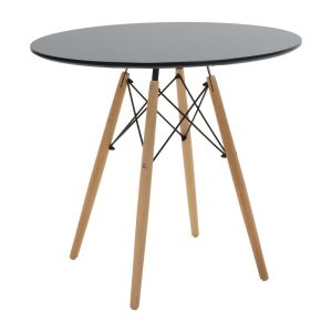 Julita-noor 5-piece dining table set Mdf black-natural color legs 80x73cm